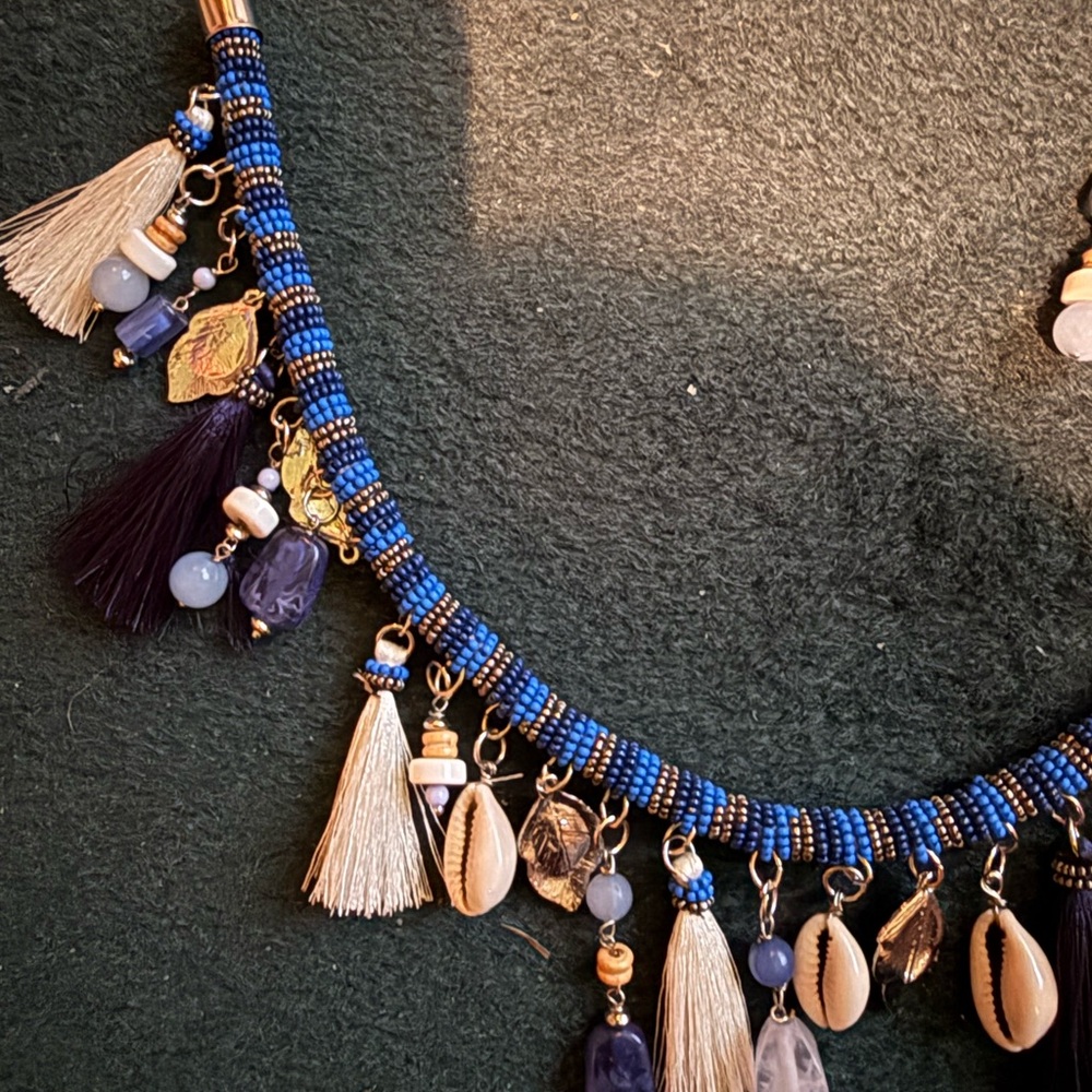 Belt Seashell Beads Chain Belt down by the seashore great detail gorgeous colors - Picture 2 of 5